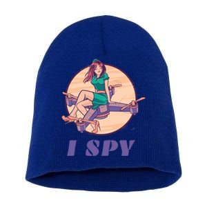 I Spy Spy Drone Pilot Toy Camera Drone Gift Short Acrylic Beanie