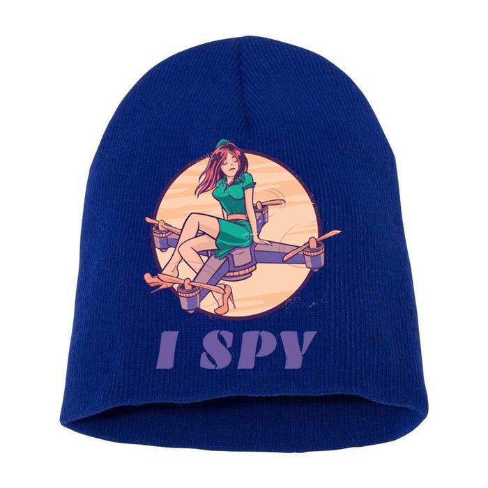 I Spy Spy Drone Pilot Toy Camera Drone Gift Short Acrylic Beanie