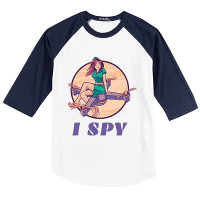 I Spy Spy Drone Pilot Toy Camera Drone Gift Baseball Sleeve Shirt