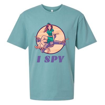 I Spy Spy Drone Pilot Toy Camera Drone Gift Sueded Cloud Jersey T-Shirt