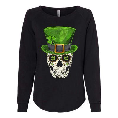 Irish Skull St Patricks Day Womens California Wash Sweatshirt