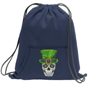 Irish Skull St Patricks Day Sweatshirt Cinch Pack Bag