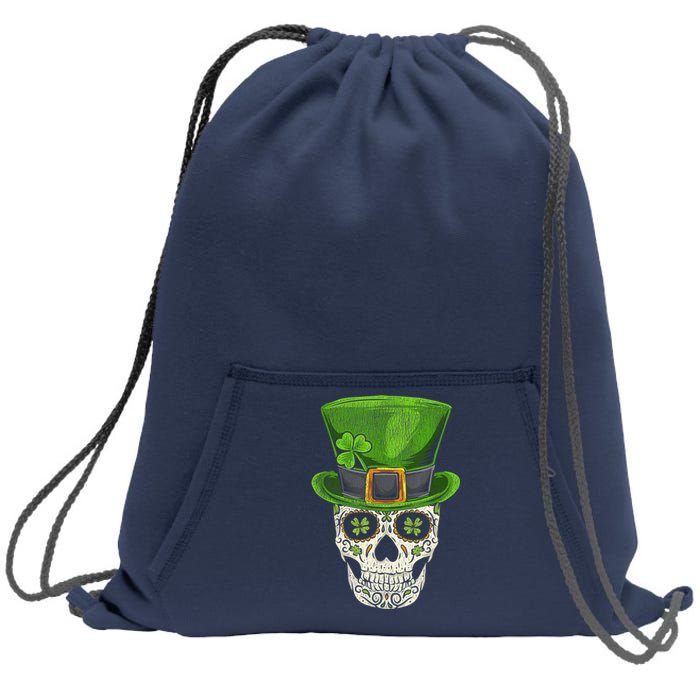 Irish Skull St Patricks Day Sweatshirt Cinch Pack Bag