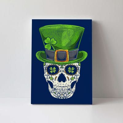 Irish Skull St Patricks Day Canvas