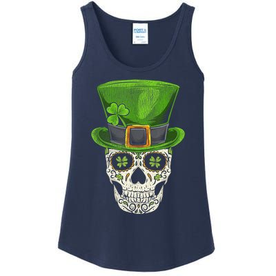 Irish Skull St Patricks Day Ladies Essential Tank