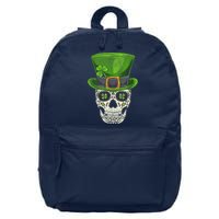 Irish Skull St Patricks Day 16 in Basic Backpack