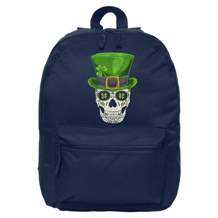 Irish Skull St Patricks Day 16 in Basic Backpack