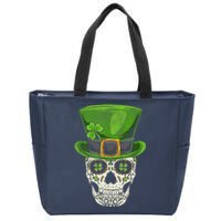 Irish Skull St Patricks Day Zip Tote Bag