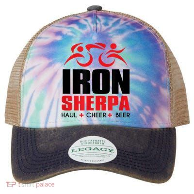 IRON SHERPA Sherpa Triathlon Triathlete Haul Cheer Beer Legacy Tie Dye Trucker Hat