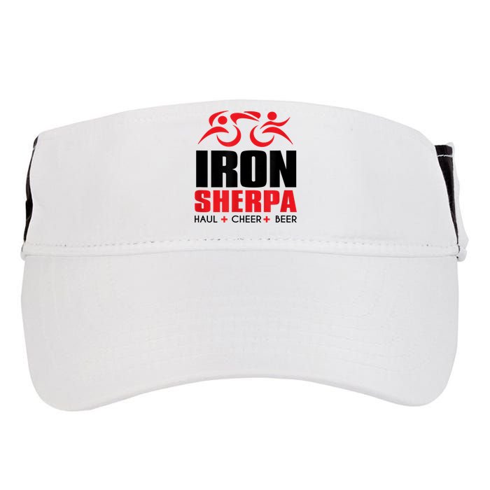 IRON SHERPA Sherpa Triathlon Triathlete Haul Cheer Beer Adult Drive Performance Visor