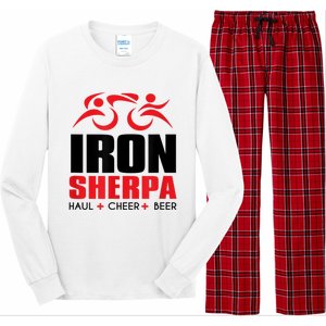 IRON SHERPA Sherpa Triathlon Triathlete Haul Cheer Beer Long Sleeve Pajama Set