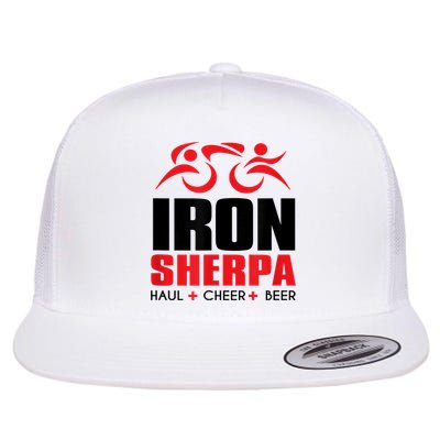 IRON SHERPA Sherpa Triathlon Triathlete Haul Cheer Beer Flatbill Hat