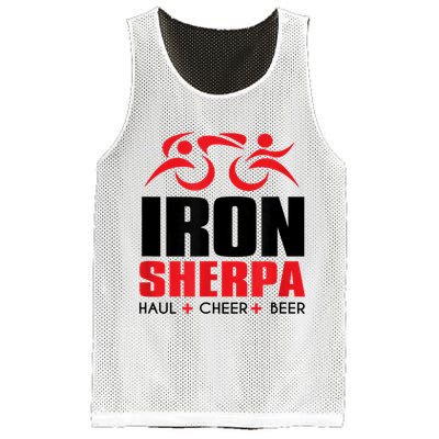 IRON SHERPA Sherpa Triathlon Triathlete Haul Cheer Beer Mesh Reversible Basketball Jersey Tank