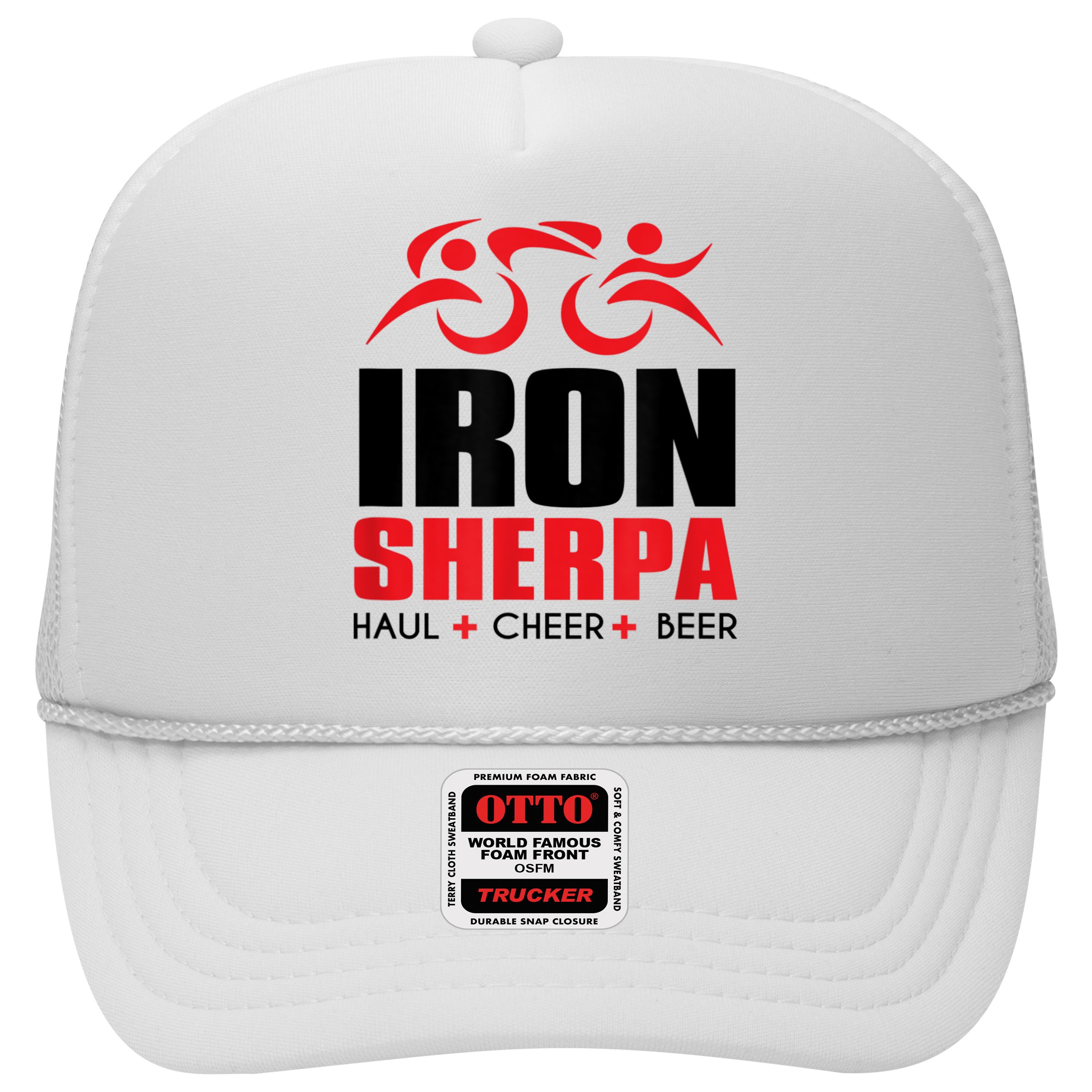 IRON SHERPA Sherpa Triathlon Triathlete Haul Cheer Beer Hat