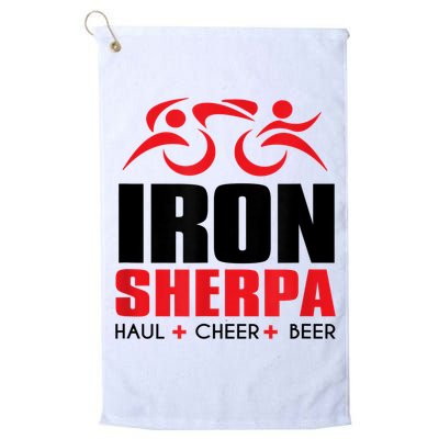 IRON SHERPA Sherpa Triathlon Triathlete Haul Cheer Beer Golf Towel