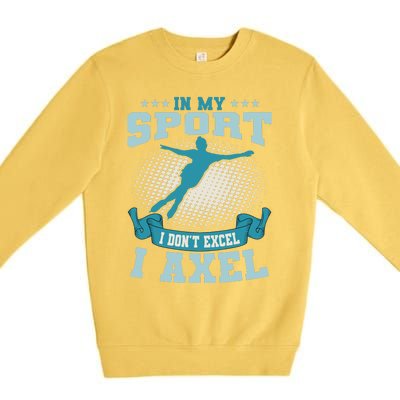 Ice Skating Skater Skates I Axel Sport Premium Crewneck Sweatshirt