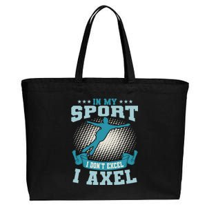 Ice Skating Skater Skates I Axel Sport Cotton Canvas Jumbo Tote