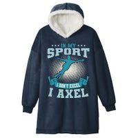 Ice Skating Skater Skates I Axel Sport Hooded Wearable Blanket