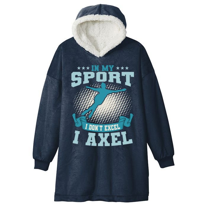 Ice Skating Skater Skates I Axel Sport Hooded Wearable Blanket