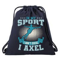 Ice Skating Skater Skates I Axel Sport Drawstring Bag