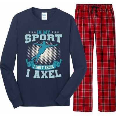 Ice Skating Skater Skates I Axel Sport Long Sleeve Pajama Set