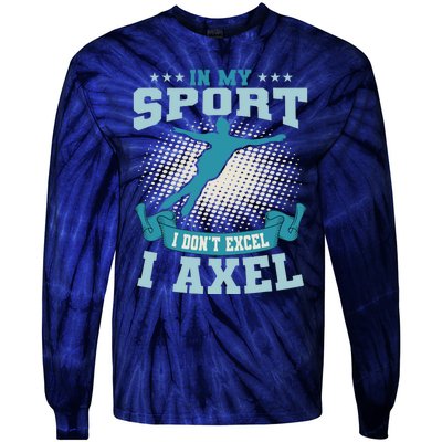 Ice Skating Skater Skates I Axel Sport Tie-Dye Long Sleeve Shirt