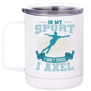 Ice Skating Skater Skates I Axel Sport 12 oz Stainless Steel Tumbler Cup