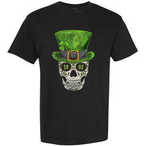 Irish Skull St Patricks Day Funny shamrock Garment-Dyed Heavyweight T-Shirt