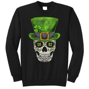 Irish Skull St Patricks Day Funny shamrock Sweatshirt