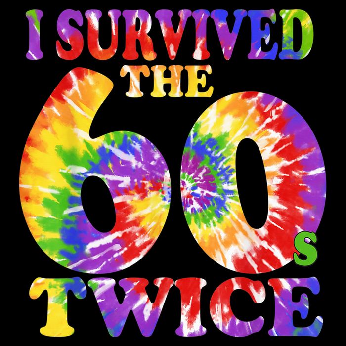 I Survived The Sixties 60s Twice Tie Dye 70th Birthday Cooling Performance Crew T-Shirt