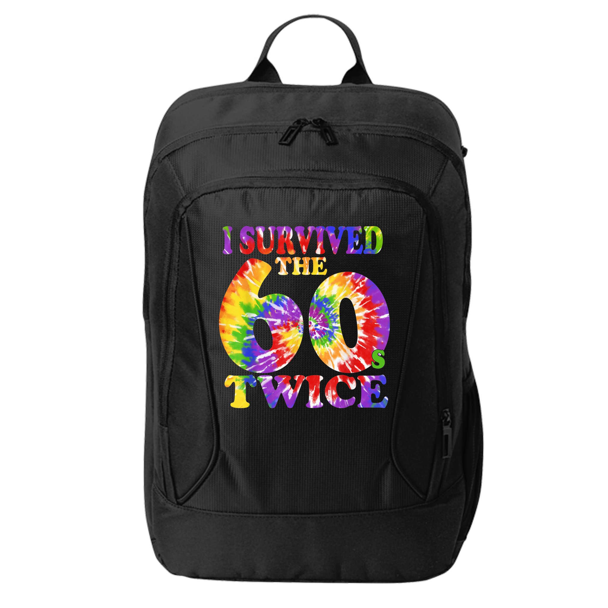 I Survived The Sixties 60s Twice Tie Dye 70th Birthday City Backpack