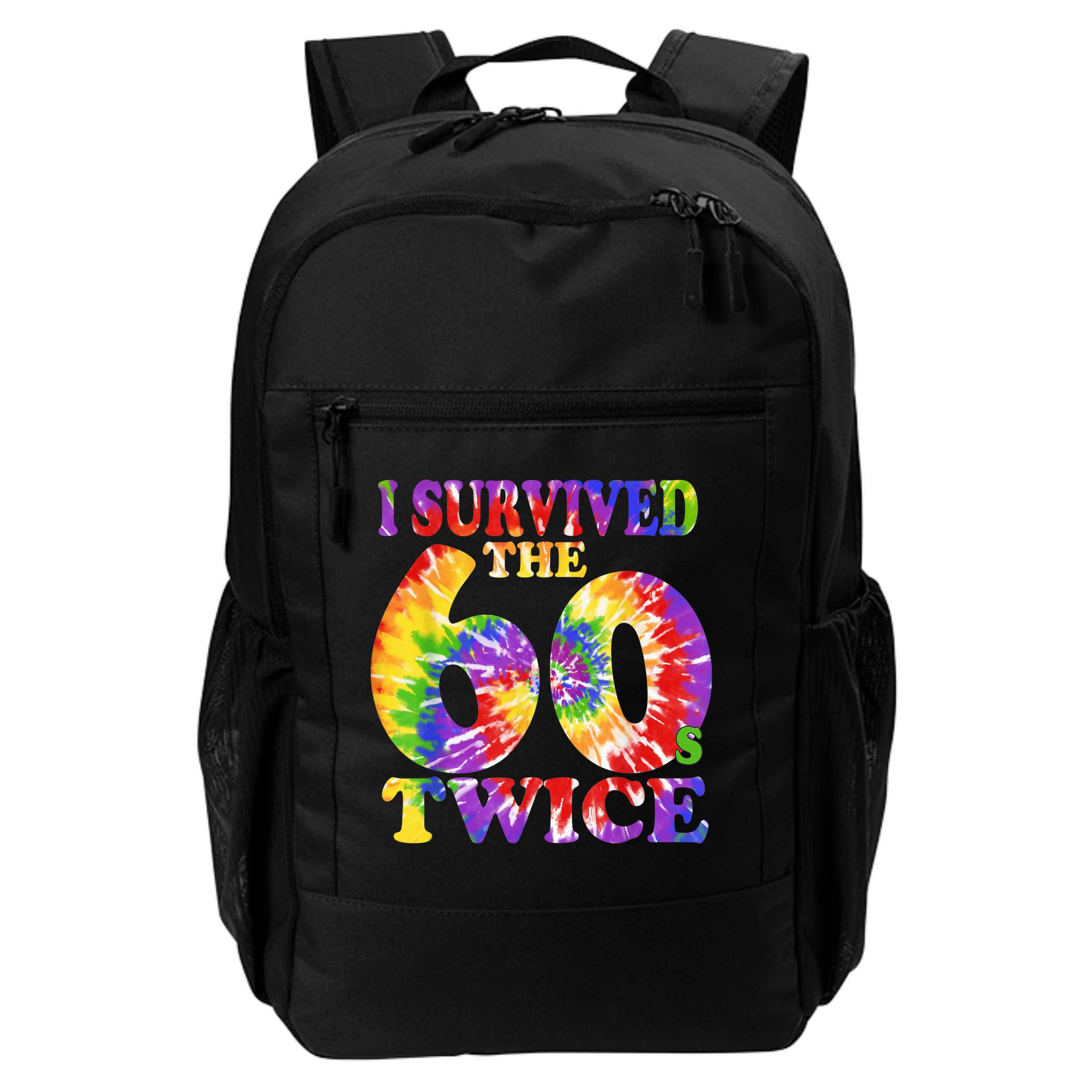 I Survived The Sixties 60s Twice Tie Dye 70th Birthday Backpack
