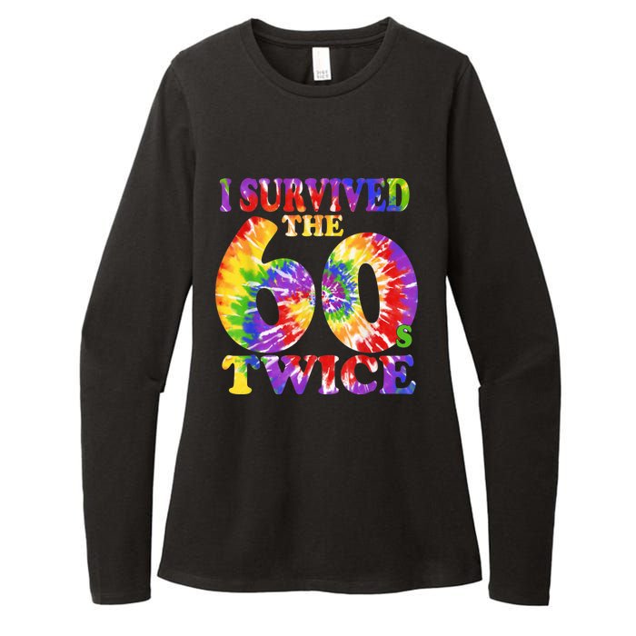 I Survived The Sixties 60s Twice Tie Dye 70th Birthday Womens CVC Long Sleeve Shirt