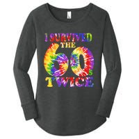 I Survived The Sixties 60s Twice Tie Dye 70th Birthday Women's Perfect Tri Tunic Long Sleeve Shirt