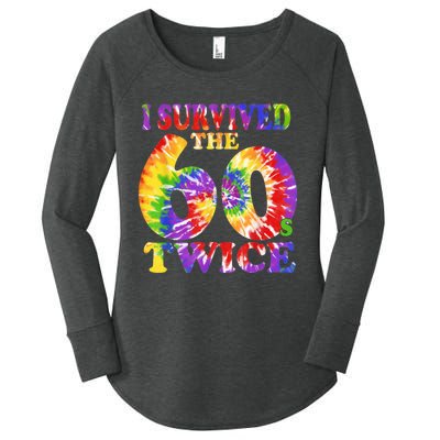 I Survived The Sixties 60s Twice Tie Dye 70th Birthday Women's Perfect Tri Tunic Long Sleeve Shirt