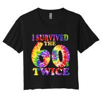 I Survived The Sixties 60s Twice Tie Dye 70th Birthday Women's Crop Top Tee