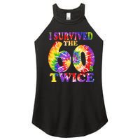 I Survived The Sixties 60s Twice Tie Dye 70th Birthday Women's Perfect Tri Rocker Tank