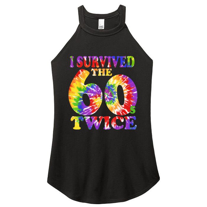 I Survived The Sixties 60s Twice Tie Dye 70th Birthday Women's Perfect Tri Rocker Tank