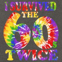 I Survived The Sixties 60s Twice Tie Dye 70th Birthday Cotton Canvas Backpack