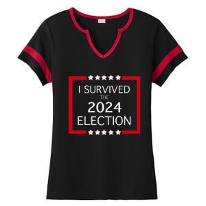 I Survived The 2024 Election Ladies Halftime Notch Neck Tee