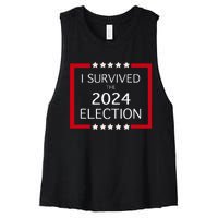 I Survived The 2024 Election Women's Racerback Cropped Tank