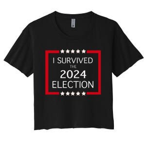 I Survived The 2024 Election Women's Crop Top Tee