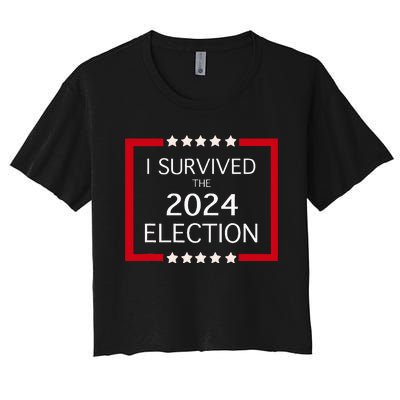 I Survived The 2024 Election Women's Crop Top Tee