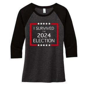 I Survived The 2024 Election Women's Tri-Blend 3/4-Sleeve Raglan Shirt