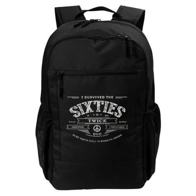 I Survived The Sixties Twice Built In 60s 70th 60th Birthday Daily Commute Backpack