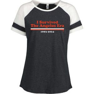 I Survived The Angelos Era Enza Ladies Jersey Colorblock Tee