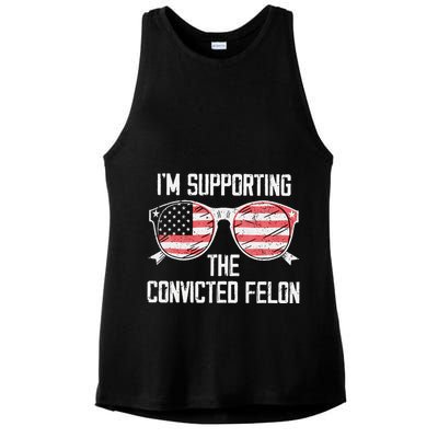 IM Supporting The Convicted Felon Ladies PosiCharge Tri-Blend Wicking Tank