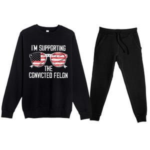 IM Supporting The Convicted Felon Premium Crewneck Sweatsuit Set