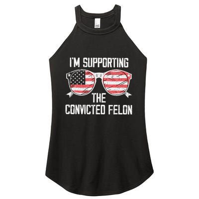 IM Supporting The Convicted Felon Women's Perfect Tri Rocker Tank