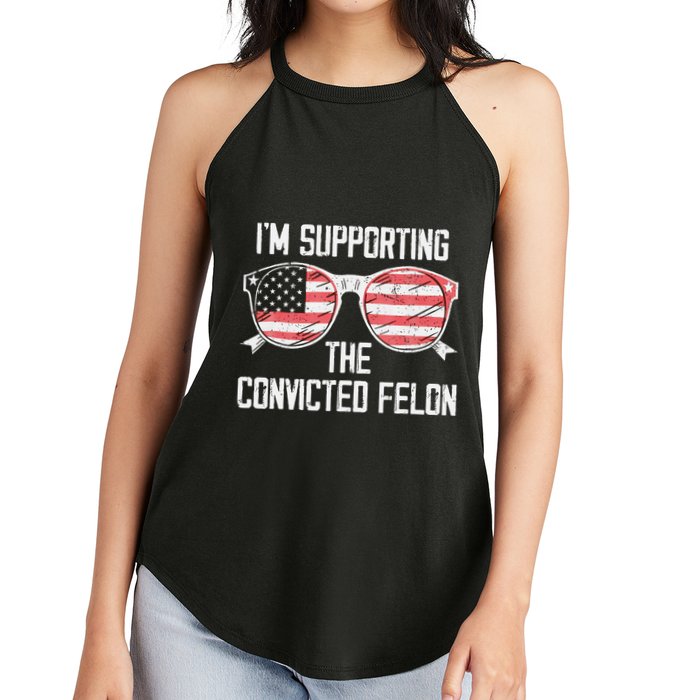 IM Supporting The Convicted Felon Women's Perfect Tri Rocker Tank